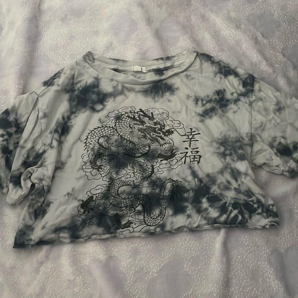 garage cropped tie-dye tee